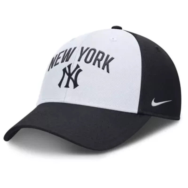 MLB Nike White/Navy New York Yankees Club Performance Adjustable Hat