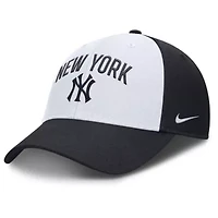 MLB Nike White/Navy New York Yankees Club Performance Adjustable Hat