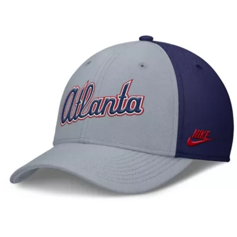 MLB Nike /Navy Atlanta Braves Rise Swoosh Performance Flex Hat