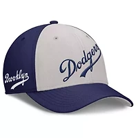 Cooperstown Teams Nike Navy/Gray Brooklyn Dodgers Rise Swoosh Performance Flex Hat