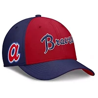 MLB Nike Navy/Red Atlanta Braves Rise Swoosh Performance Flex Hat