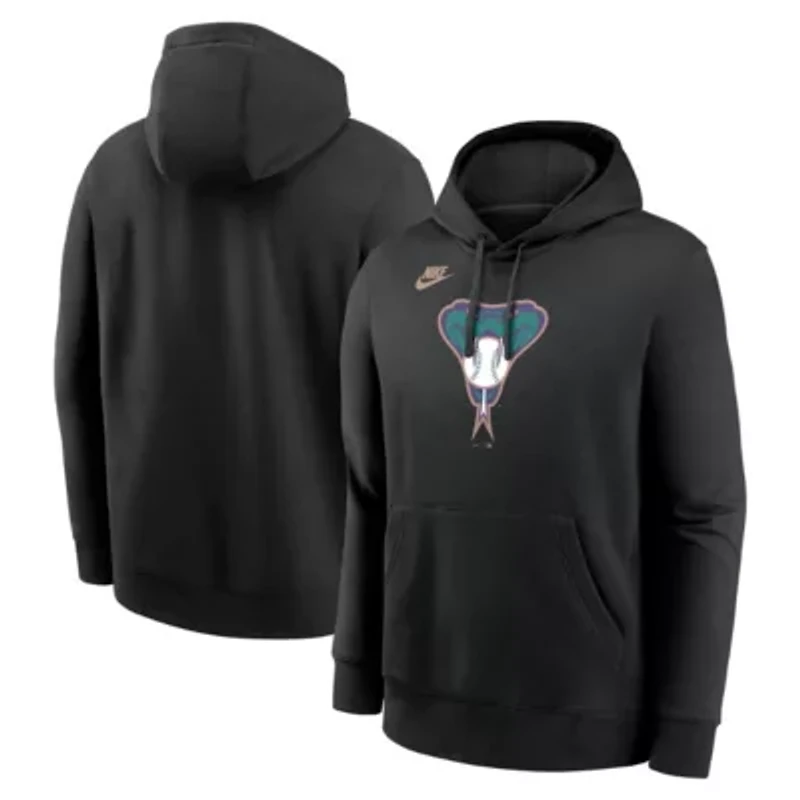 MLB Nike Arizona Diamondbacks Cooperstown Collection Logo Club Pullover Hoodie