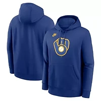 MLB Nike Milwaukee Brewers Cooperstown Collection Logo Club Hoodie