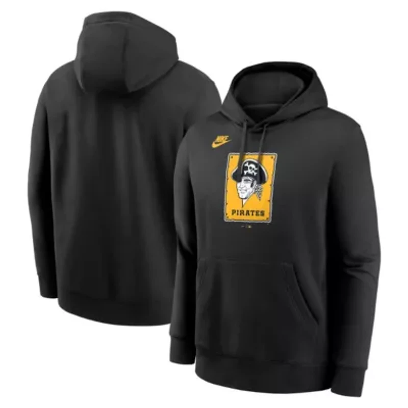 MLB Nike Pittsburgh Pirates Cooperstown Collection Logo Club Pullover Hoodie