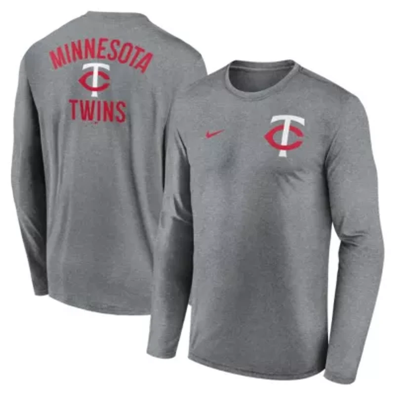 MLB Nike Minnesota Twins 2-Hit Legend Dri-FIT Long Sleeve T-Shirt