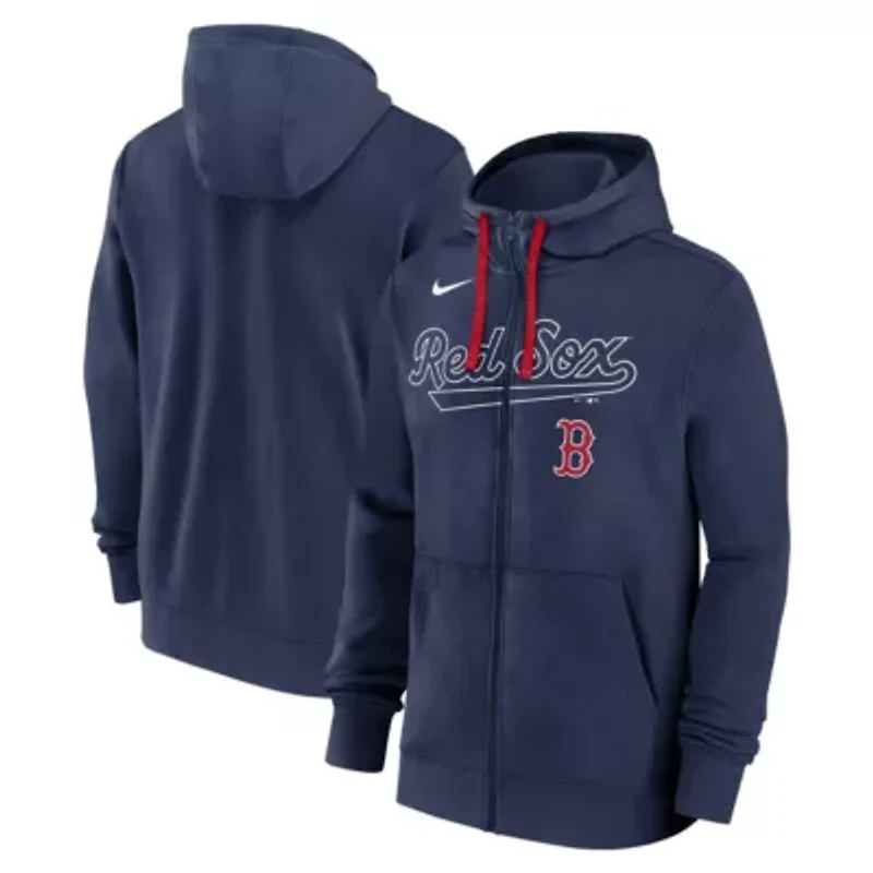 Boston Red Sox MLB Nike Knockout Script Full-Zip Hoodie