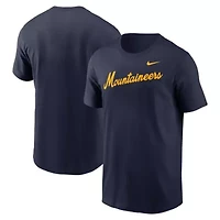 NCAA Nike West Virginia Mountaineers Baseball Wordmark T-Shirt