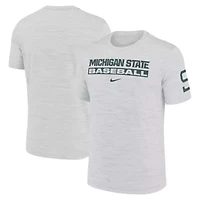 NCAA Nike Michigan State Spartans Velocity Baseball Wordmark Stack Dri-FIT T-Shirt