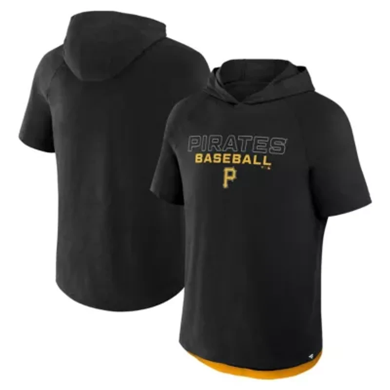 MLB Fanatics Pittsburgh Pirates Clubhouse Optimal Play Raglan Hoodie T-Shirt