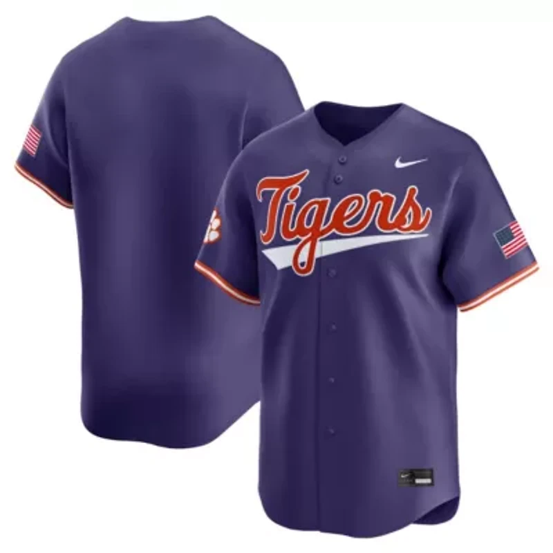 NCAA Nike Clemson Tigers Limited Baseball Jersey