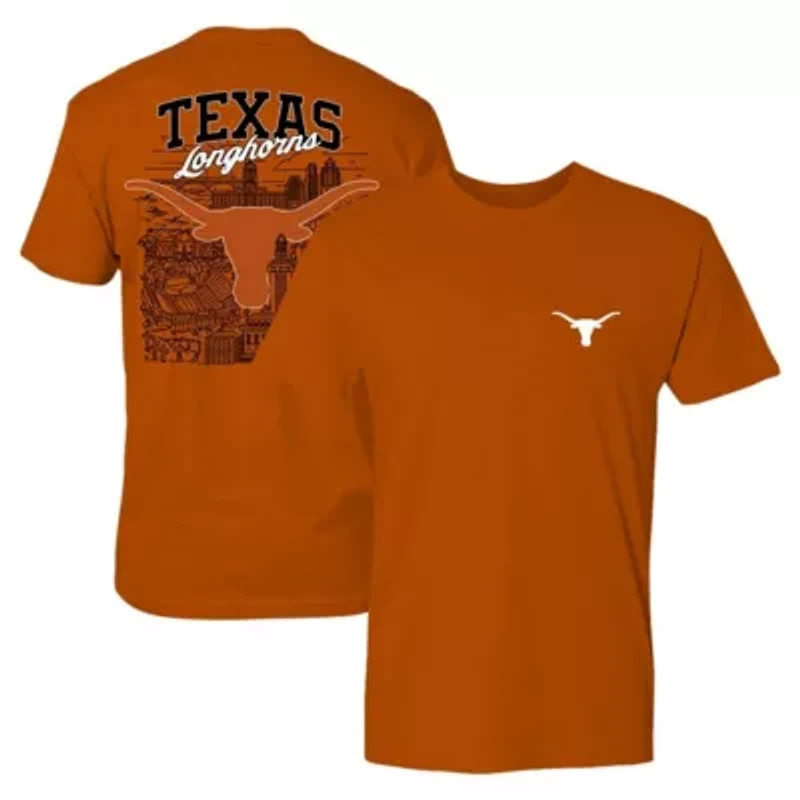 NCAA Burnt Texas Longhorns City Line T-Shirt
