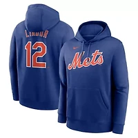 MLB Nike Francisco Lindor New York Mets Player Name & Number Club Pullover Hoodie