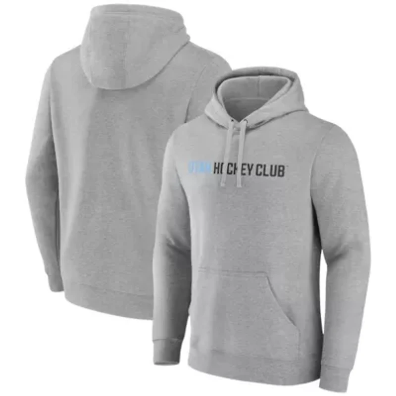 NHL Fanatics Utah Hockey Club Wordmark Logo Fleece Pullover Hoodie
