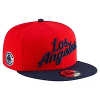 Los Angeles Clippers NBA Red/Navy LA Clippers Jersey Hook Statement Edition 9FIFTY Snapback Hat