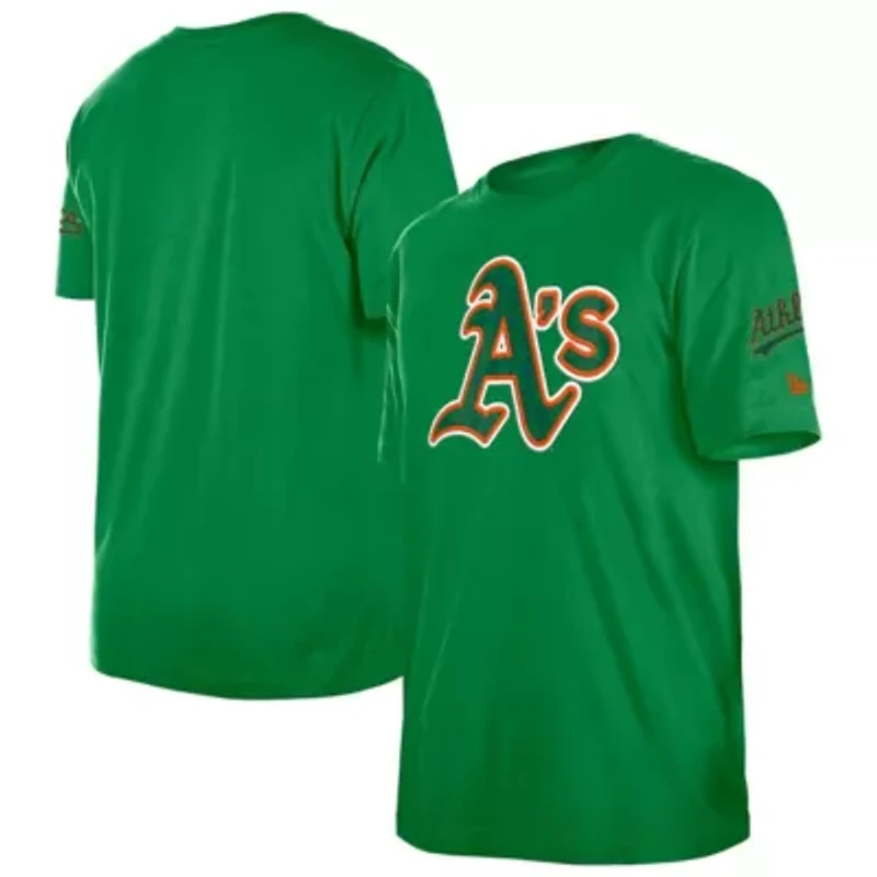 Oakland Athletics MLB Kelly St. Patrick's Day Shamrock Fill T-Shirt