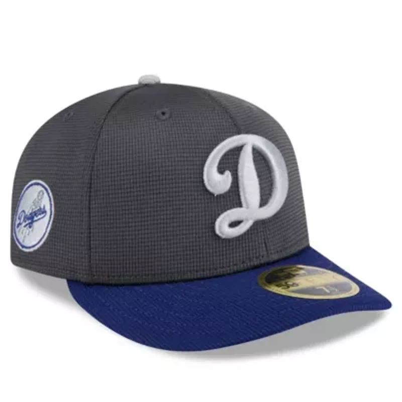 MLB Gray/Royal Los Angeles Dodgers 2025 Batting Practice Low 59FIFTY Fitted Hat
