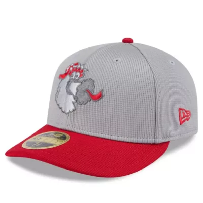 MLB Gray/Red Philadelphia Phillies 2025 Batting Practice Low 59FIFTY Fitted Hat