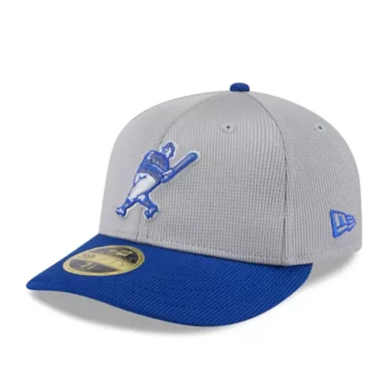 MLB Gray/Royal Milwaukee Brewers 2025 Batting Practice Low 59FIFTY Fitted Hat