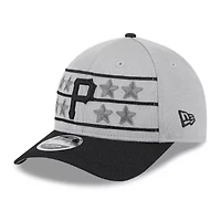MLB Gray/Black Pittsburgh Pirates 2025 Batting Practice 9FORTY M-Crown Adjustable Hat