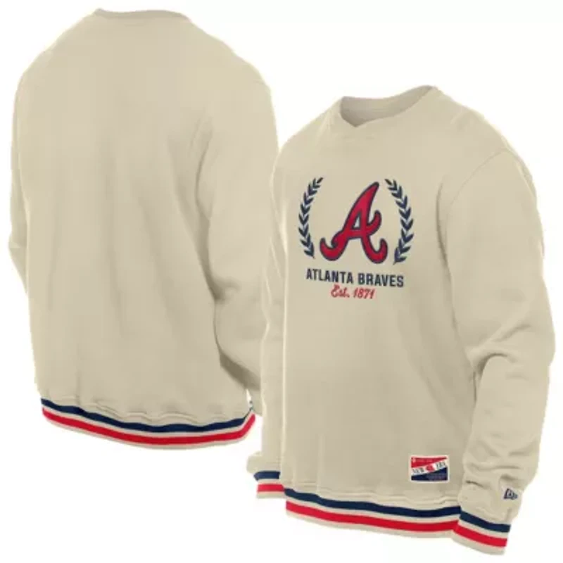 MLB Atlanta Braves Throwback Pullover Sweatshirt