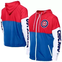 MLB Royal/Red Chicago Cubs Color Block Full-Zip Hoodie Windbreaker