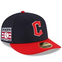 MLB Navy/Red Cleveland Guardians National Baseball Hall of Fame Low 59FIFTY Fitted Hat
