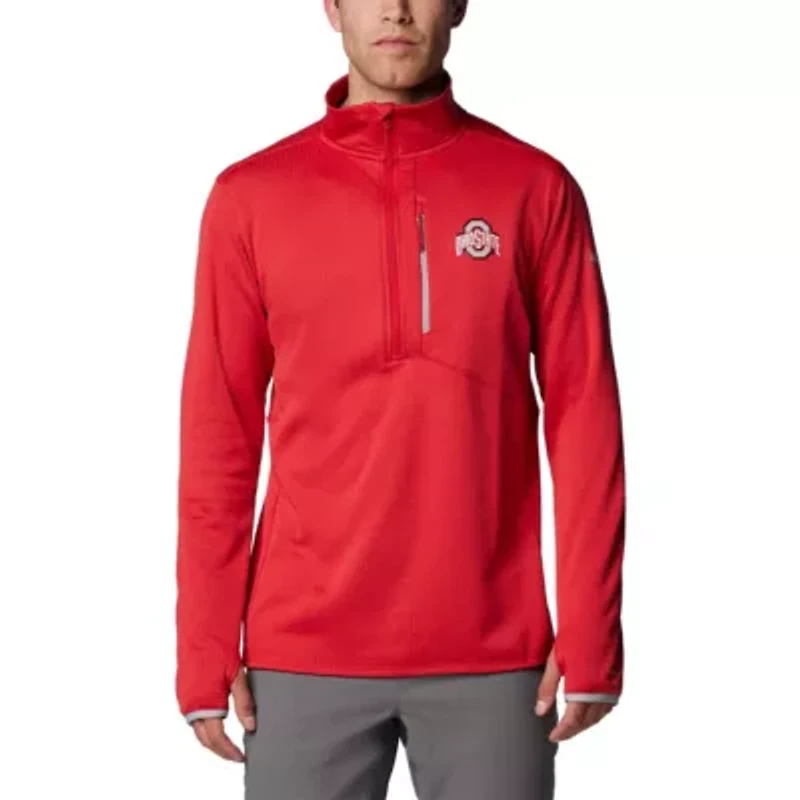 NCAA Ohio State Buckeyes Park View Grid Fleece Omni-Wick Half-Zip Jacket