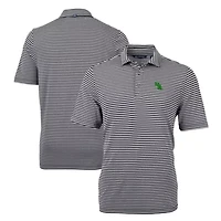 North Texas Mean Green NCAA Virtue Eco Pique Stripe Recycled Polo