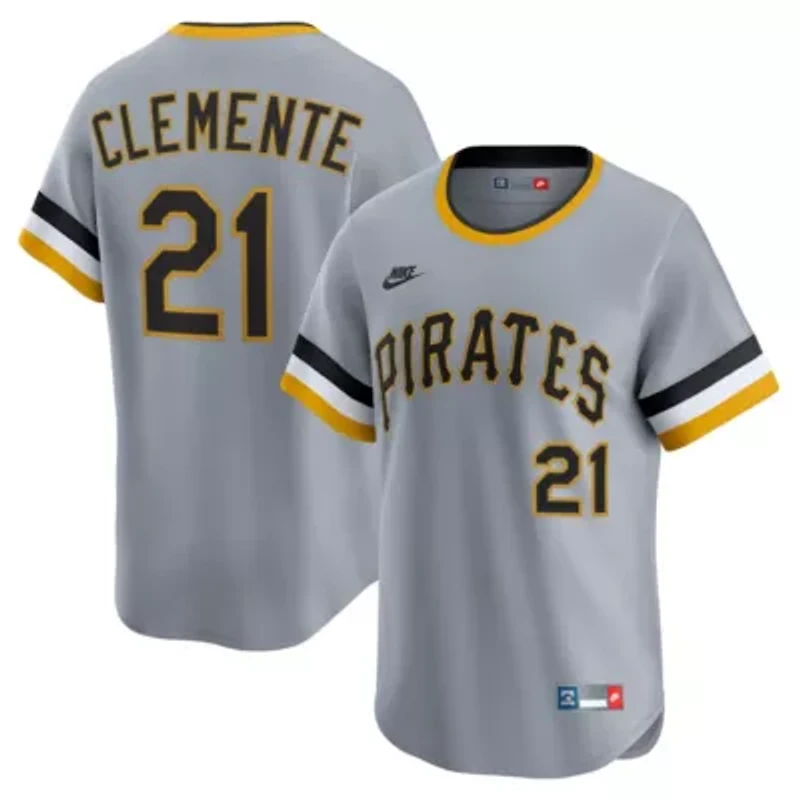 MLB Nike Roberto Clemente Pittsburgh Pirates Throwback Cooperstown Collection Limited Jersey