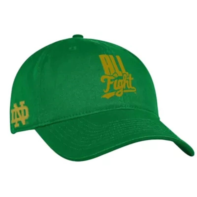 NCAA Under Armour Kelly Notre Dame Fighting Irish Washed Performance Cotton Adjustable Hat