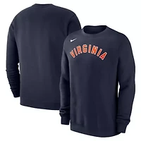 NCAA Nike Virginia Cavaliers Arched Logo Club Fleece Pullover Sweatshirt