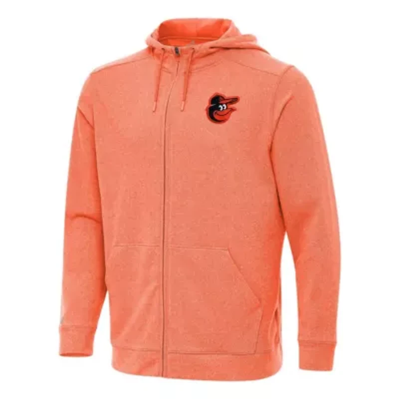 MLB Heather Baltimore Orioles Effortless Full-Zip Hooded Jacket