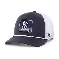 MLB Navy/White New York Yankees Scratch Adjustable Trucker Hat