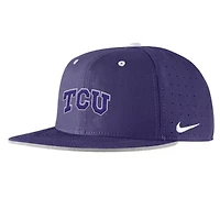 NCAA Nike TCU Horned Frogs 2025 On-Field True Performance Baseball Fitted Hat