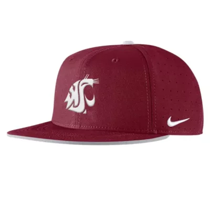 NCAA Nike Washington State Cougars 2025 On-Field True Performance Baseball Fitted Hat