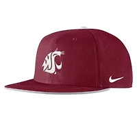 NCAA Nike Washington State Cougars 2025 On-Field True Performance Baseball Fitted Hat