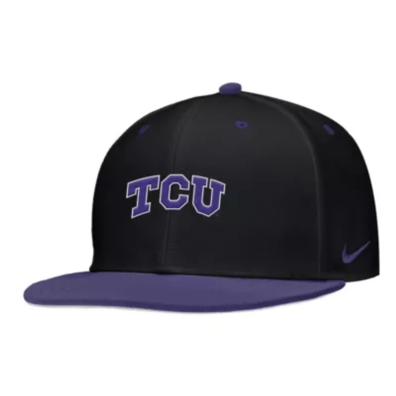NCAA Nike TCU Horned Frogs On-Field Baseball Performance Fitted Hat