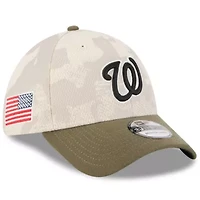 MLB Light Beige/Olive Washington Nationals 2025 Armed Forces Day 39THIRTY Flex Hat