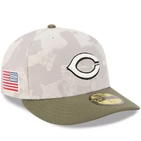 MLB Light Beige/Olive Cincinnati Reds 2025 Armed Forces Day 59FIFTY Fitted Hat