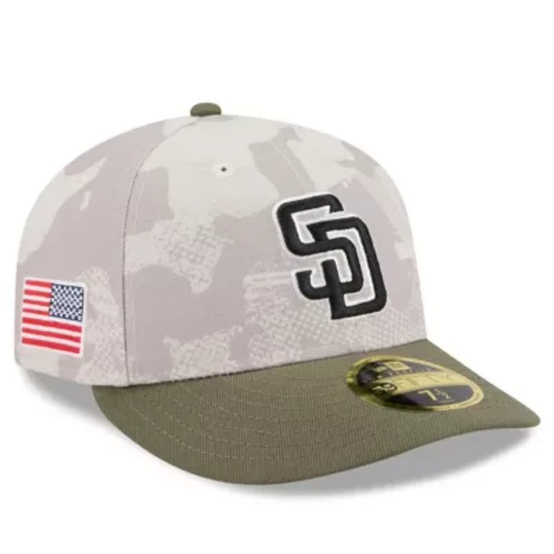 MLB Light Beige/Olive San Diego Padres 2025 Armed Forces Day Low 59FIFTY Fitted Hat