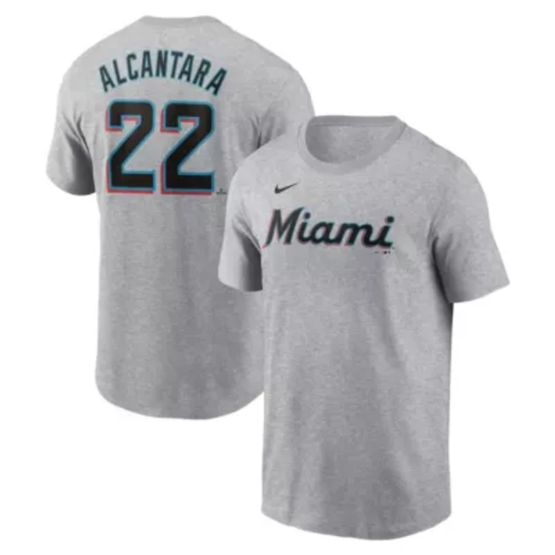 MLB Nike Sandy Alcantara Miami Marlins Fuse Name & Number T-Shirt