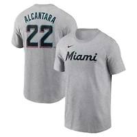 MLB Nike Sandy Alcantara Miami Marlins Fuse Name & Number T-Shirt