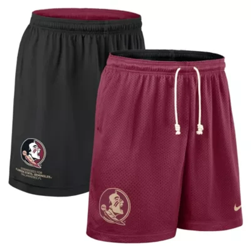NCAA Nike Garnet/Black Florida State Seminoles 2025 Sideline Reversible Dri-FIT Shorts