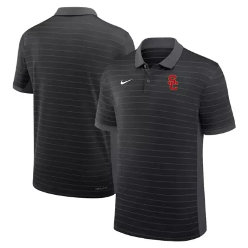 NCAA Nike USC Trojans 2025 Early Season Coaches Sideline Victory Stripe Dri-FIT Polo