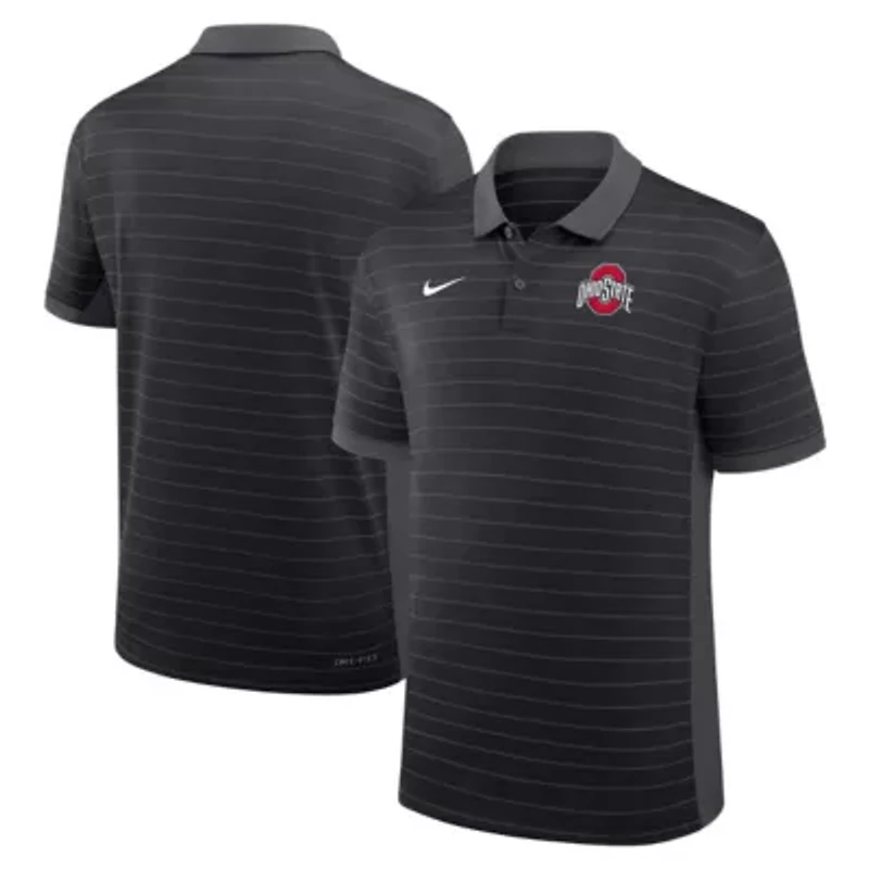 NCAA Nike Ohio State Buckeyes 2025 Early Season Coaches Sideline Victory Stripe Dri-FIT Polo