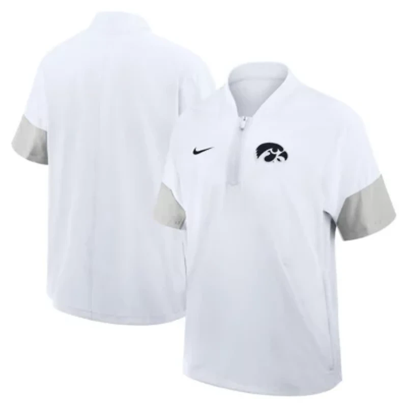 NCAA Nike Iowa Hawkeyes 2025 Sideline Short Sleeve Quarter-Zip Coach Jacket