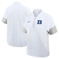 Duke Blue Devils NCAA Nike 2025 Sideline Short Sleeve Quarter-Zip Coach Jacket