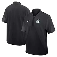 NCAA Nike Michigan State Spartans 2025 Sideline Short Sleeve Quarter-Zip Coach Jacket