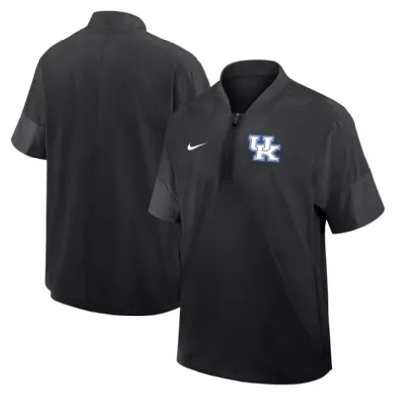 NCAA Nike Kentucky Wildcats 2025 Sideline Short Sleeve Quarter-Zip Coach Jacket