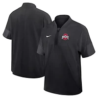 NCAA Nike Ohio State Buckeyes 2025 Sideline Short Sleeve Quarter-Zip Coach Jacket